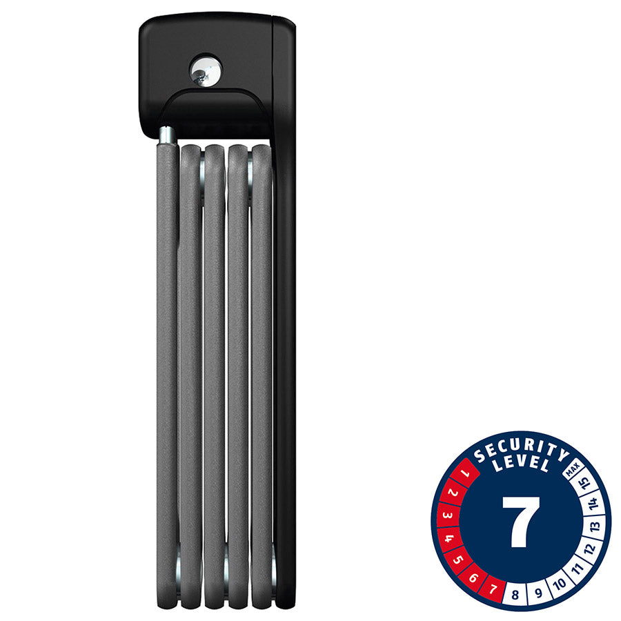 Abus, Bordo Ugrip Lite 6055, Folding Lock, Key, 5mm, 85cm, 2.8', Black