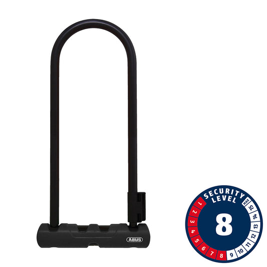 Abus, Ultra 410, U-Lock, Key, 12mm, 17.0cm x 30.0cm, 6.7'' x 11'', SH34, Black