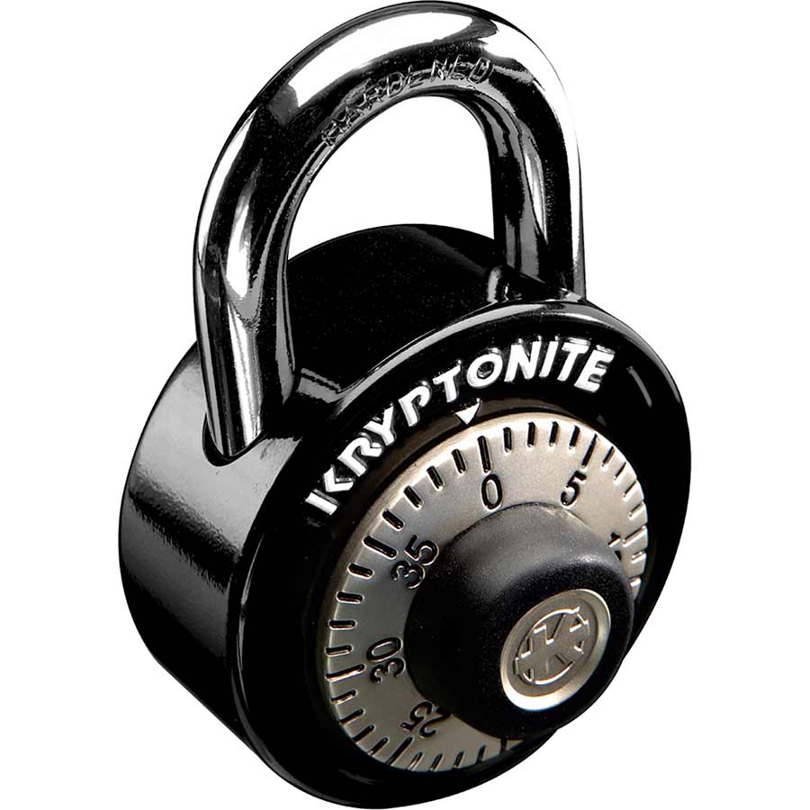 Kryptonite, Gripper, Padlock, Combination, 50mm, 1.9'', Black