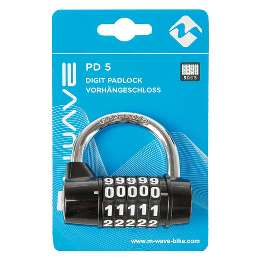 M-Wave, PD 5, Padlock, Combination, 40mm, Black