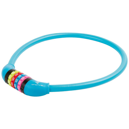 M-Wave, DS 12.6, Cable lock, Combination, 12mm, 12x650mm, Blue