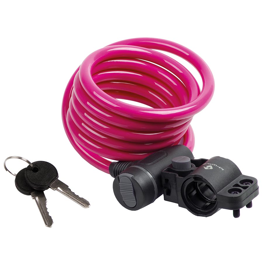 M-Wave, S 10.18, Cable lock, Key, 10mm, 10x1800mm, Red