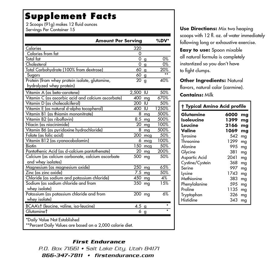 1st Endurance, Ultragen, Drink Mix, Tropical Fruits, Pouch, 15 servings