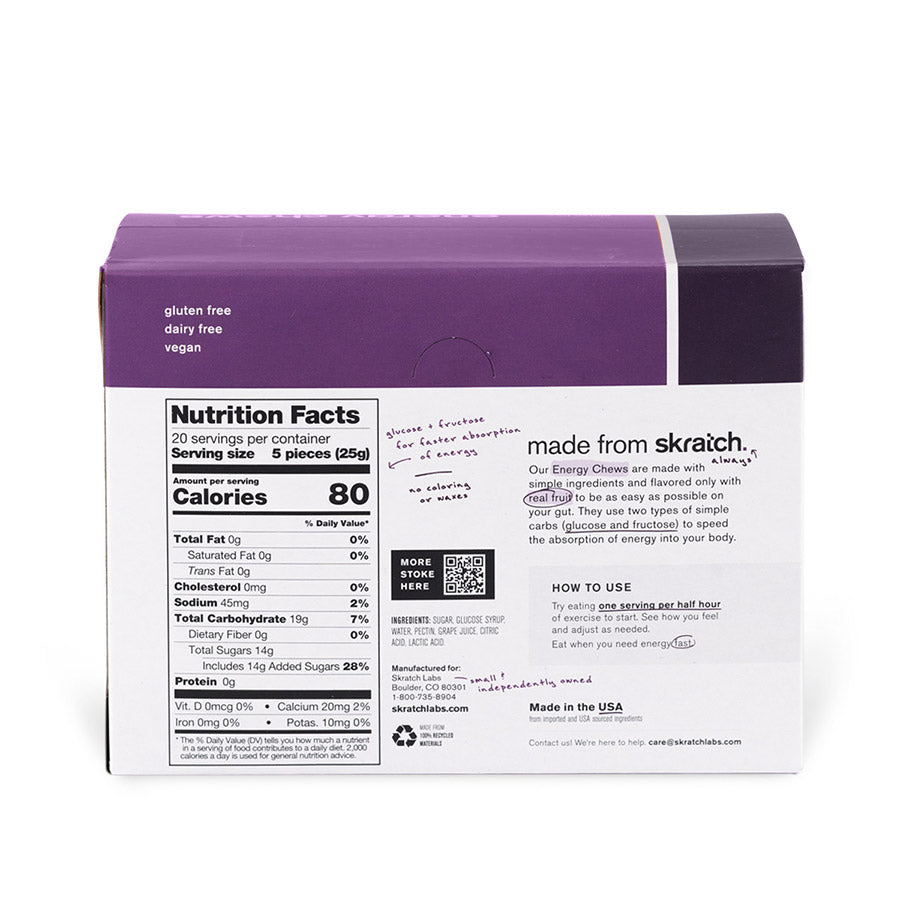 Skratch Labs, Sport Energy, Chews, Orange, 10 x 50g