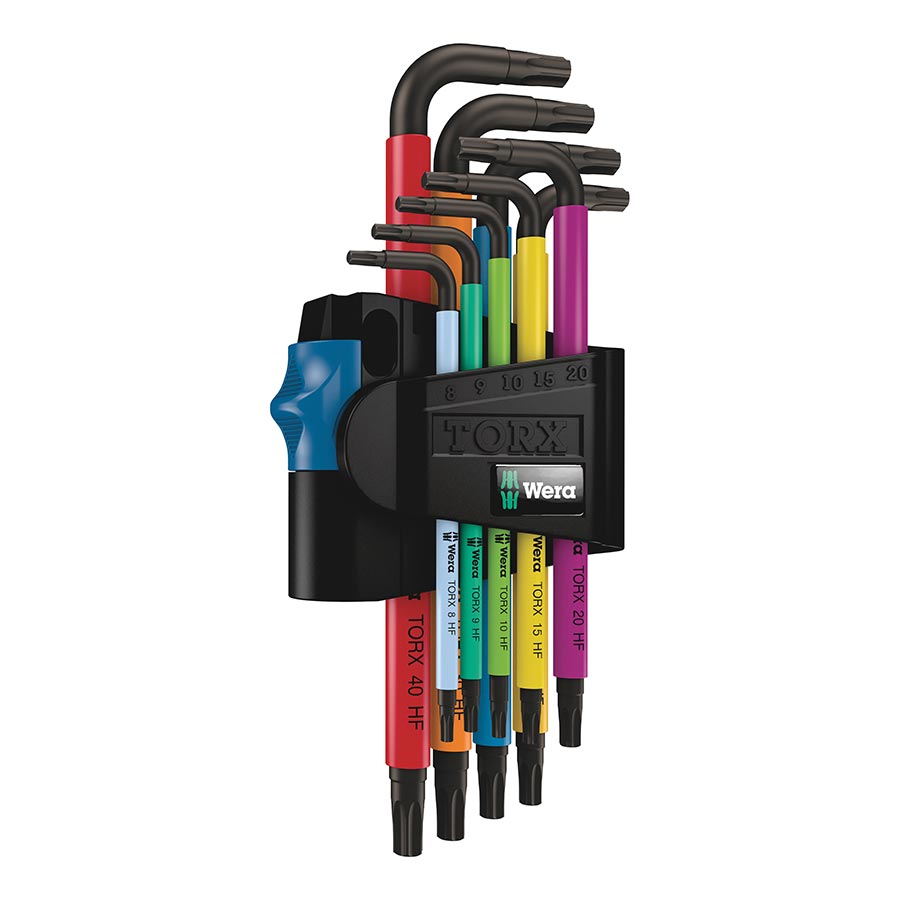 Wera 967/9 TX HF 1 L-Key Torx Wrench Set - 9 Piece, with Holder, Multicolor