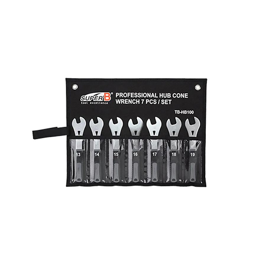 Super-B, TB-HB100, Cone Wrench Set, 13mm, 14mm, 15mm, 16mm, 17mm, 18mm, 19mm