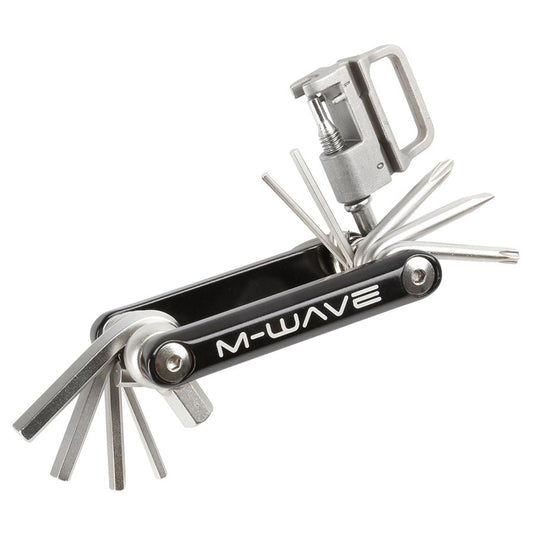 M-Wave, Mini 15, Multi-Tools, Number of Tools: 15, Hex 2mm, 2.5mm, 3mm, 4mm, 5mm, 6mm, 8mm, T25, Phillips, Flat Head, 12, 13, 14 and 15G spoke wrenches, Chain tool