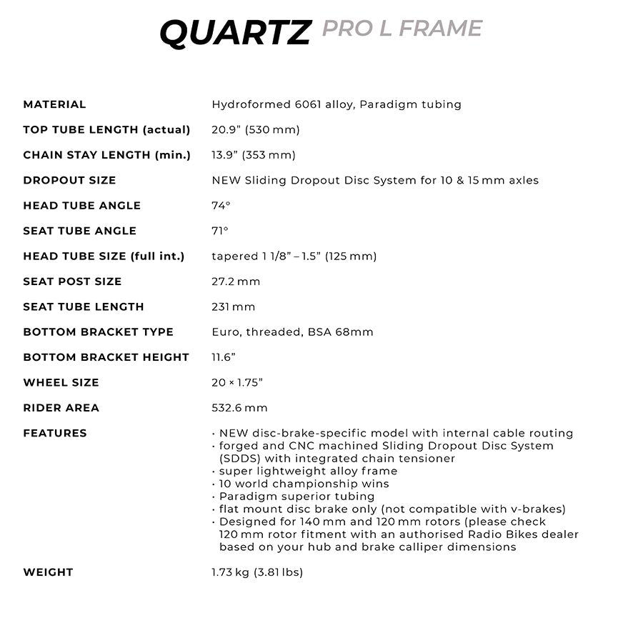 Radio Raceline, Quartz Pro L, Spectral space green, 20.9''