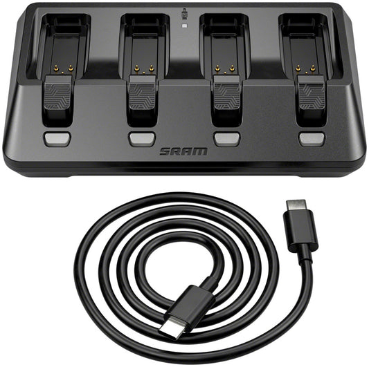 SRAM AXS eTap 4-Port Battery Base Charger - Includes USB-C Cord