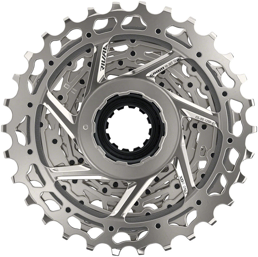 SRAM Rival AXS XG-1250 Cassette - 12-Speed, Silver, For XDR Driver Body, D1