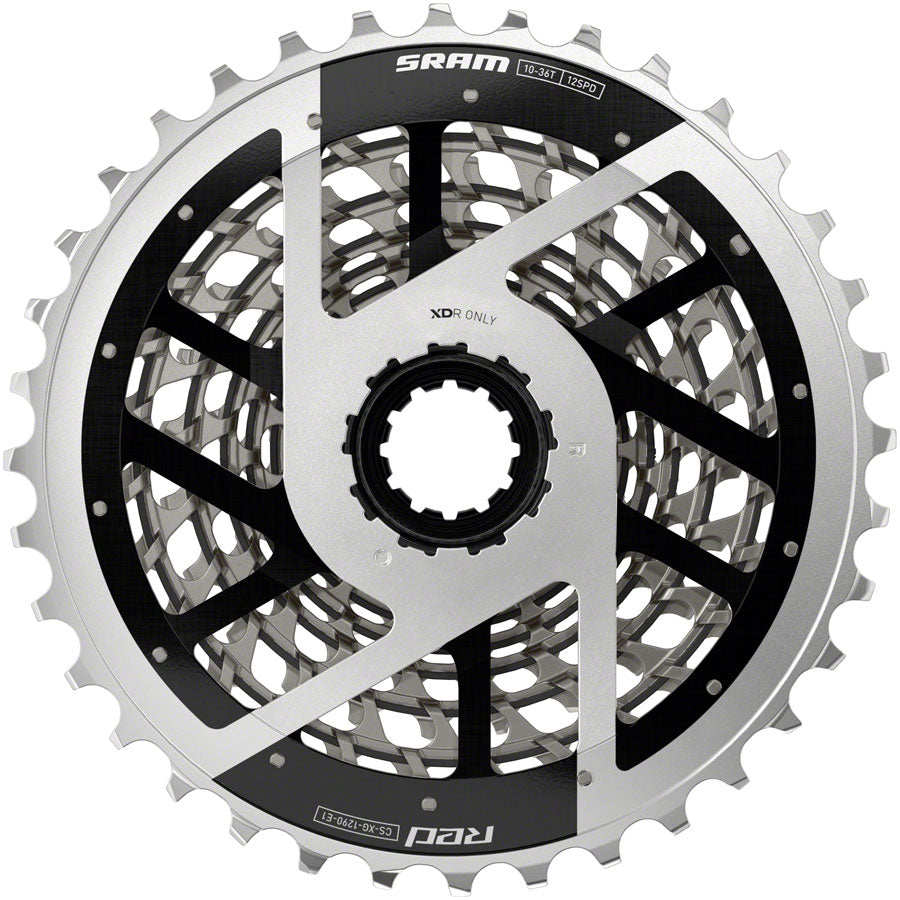 SRAM RED XG-1290 Cassette - 12-Speed, For XDR Driver Body, E1