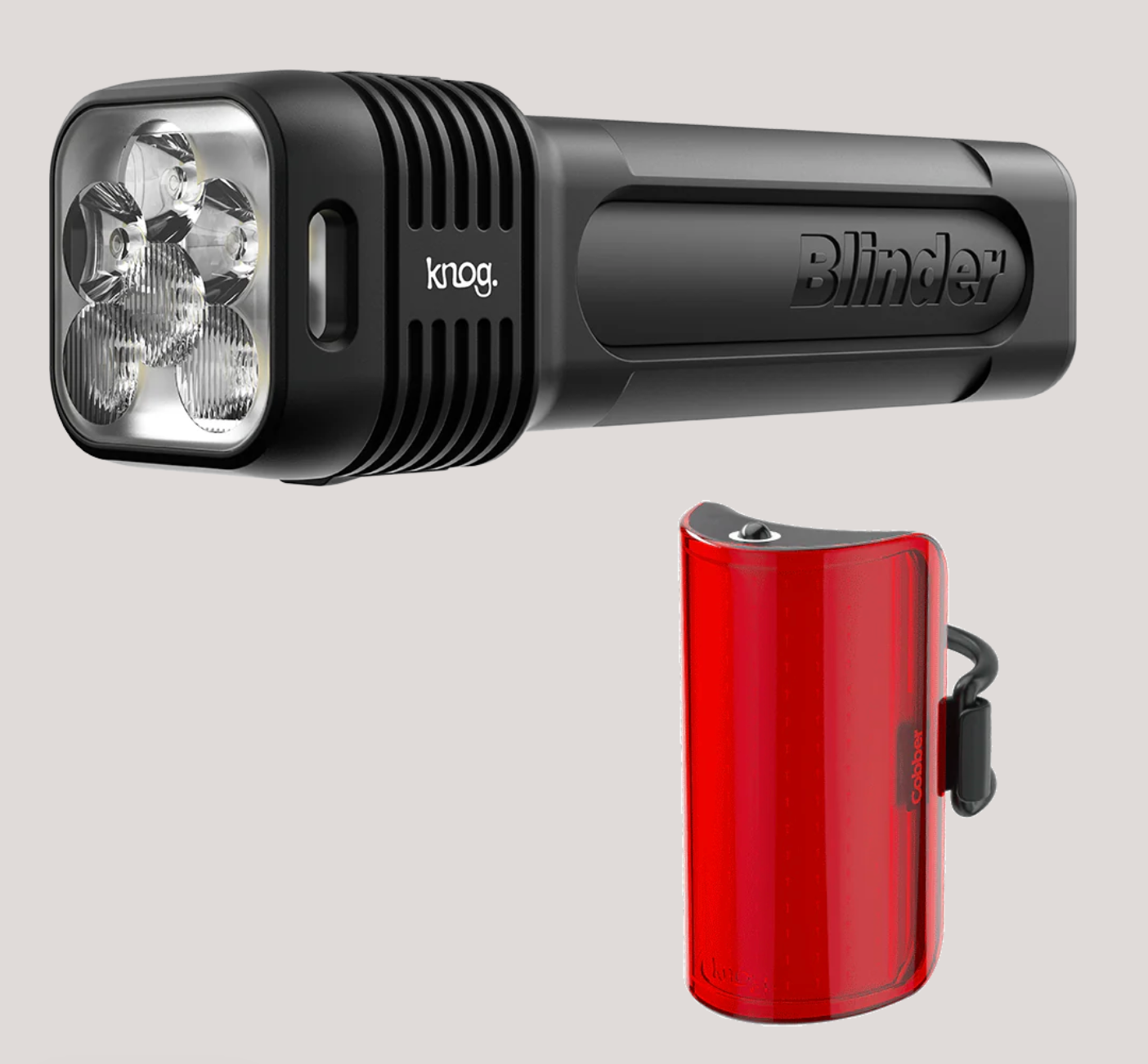 Knog Blinder 1300 & Mid Cobber Rear Bike Light Set